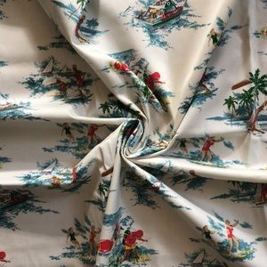 Retro vintage fabric American folk vacation sewing